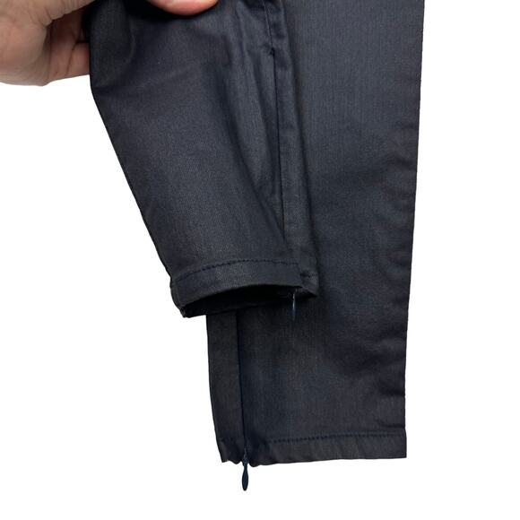Victoria Beckham | Wax Coated Denim Ankle Zip Mid Rise Leggings Skinny Pants - Picture 5 of 8